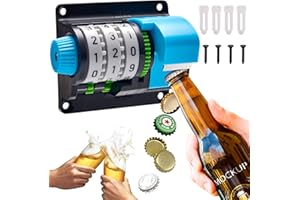 COLEESON Abrebotellas Montado en la Pared, Abridor de Botellas de Cerveza Retro con contador de cerveza de números, Accesorios de Cerveza Decoración de Bar Regalos para Hombres y Amantes de la Cerveza (A)