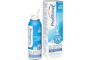 Prorhinel Spray Nasal Pour Enfants et Adultes, Lavage Nez Bouché et Qui Coule, Aide À Eliminer Les Agents infectieux, 100 ml