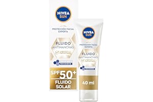 NIVEA SUN Luminous630 - Fluido Facial Solar 50+ Antimanchas - Protector Solar Facial 50 Diario - Protección UVA/UVB - Tono Uniforme - Ácido Hialurónico - Textura Ligera - Todo Tipo de Piel - 40 ml