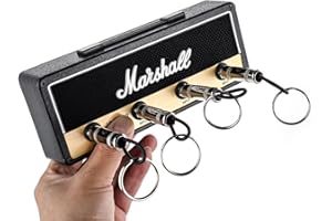 Youyijia Key Holder - Wall Mount Guitar Accessories for Home Marshall Key Holder with 4 Guitar Plug Keyrings Keychain Hooks Guitar Gifts for Musician Lovers, Men, Friends