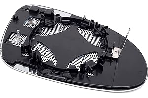 BSSTORE Placa de Cristal Espejo Retrovisor Térmico para GOLF V 03-09, EOS 06-11, JETTA 05-10 (Izquierda - Lado del Conductor)