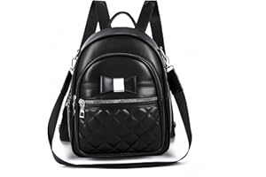 FUNSEED Mini Bowknot Backpack for Women Pu Leather Cute Casual Daypack