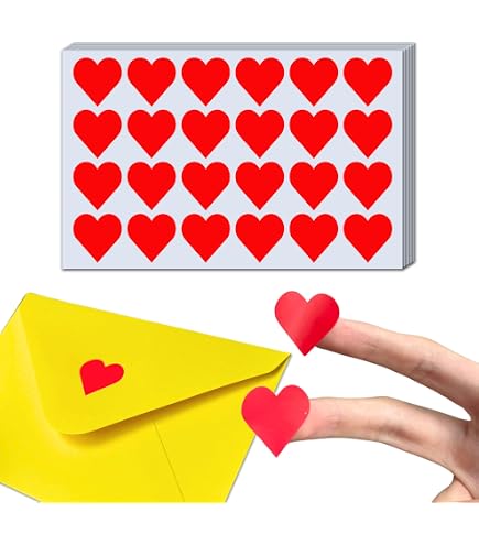 3000 Gommettes Cœurs Autocollantes - 12mm & 25mm - 8 Couleurs - Pour Scrapbooking Et DIY