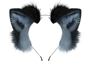 dressfan Katzenohren Haarreif Stirnband Niedlich Katze kostüm Verkleidung Zubehör,Damen & Mädchen Party Neko Cosplay Kostüm Accessoire zu Karneval & Fasching & Halloween