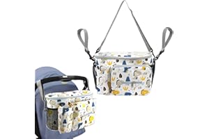LHLZNB Revolutionary Pram Organiser Bag - Perfect for Baby Essentials, Includes Pram Cup Holder, Pram Rocker, Small Nappy Bag & More - Ideal Pram Accessories，pram Bag。