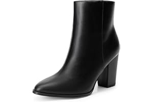 DREAM PAIRS Bottines à Talon Bloc pour Femme