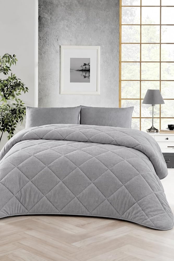 ELY PARKER Battal Boy Renkli Yorgan-Wellsoft Yumuşak-Çift Taraflı 215x235 Gri