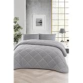 ELY PARKER Battal Boy Renkli Yorgan-Wellsoft Yumuşak-&Ccedil;ift Taraflı 215x235 Gri