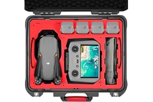 SYMIK P400-A3TL Custodia Rigida per DJI Air 3, Impermeabile a Triplo Strato Valigia per DJI Air 3/Fly More Combo, DJI RC 2/RC Pro/RC-N2, Landing Pad, iPad, Accessori per Droni