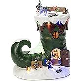 Konstsmide LED Christmas Boots with Music, Transformer and Battery Operated, Multi, 4.5 V Internal Transformer/Battery Operat