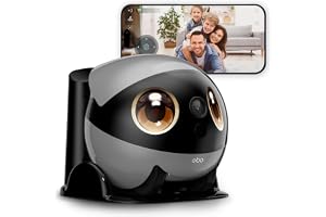 Enabot EBO Air 2 Plus FamilyBot, interaktiv robot, 3K mobilhemövervakning, övervakningskamera med AI-chatt (ChatGPT) och bilpatrull och tvåvägs ljud- och videosamtal