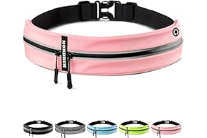Nordrun® Laufgürtel für alle Handys | Verstellbarer und Wasserdichter Handytasche Joggen | Laufgürtel Handy | Running Belt | Handyhalterung Joggen | Laufen Zubehör | Lauftasche (Rosa)