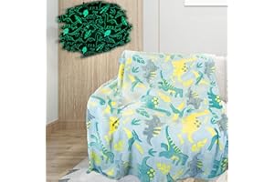 ‎XIAOBUDIAN XIAOBUDIAN Kuscheldecke Leuchtet im Dunkeln Dinosaurier Kinder,Dinosaurier Kuscheldecke flauschig Leuchtet im Dunkeln,Bett Sofa Flauschige Dinosaurier Decke.(Dinosaurier Modell 1,130x150cm)