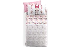 Caleffi 75254 Cotone Disney Minnie Milk Completo Lenzuola per Singolo Letto, Multicolor