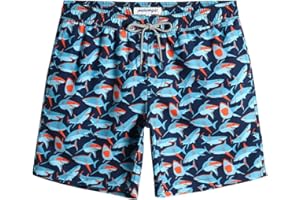 MaaMgic Men's Swimming Shorts Quick Dry Trunks Bathing Short Casual Lounge Shorts with Mesh Lining