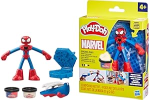 Play-Doh Marvel Spider-Man Telarañas, Set de Juego con Figura de Acción de Superhéroe, Manualidades Infantiles y Actividades Creativas, Niños y Niñas de 4 Años o Más