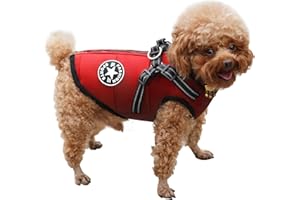 RarSSA Manteau d'hiver Imperméable pour Chien Chaud avec Harnais, Veste Imperméable pour Chiens d'hiver pour Petits, Moyens et Grands Chiens, Bulldog Français Chihuahua Labrador