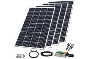 XINPUGUANG 400W 12V Pannello Solare Kit Completo per Sistema Solare Off-grid (600W)