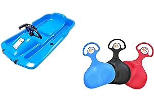 ‎KHW KHW | Lenkschlitten Snow Fox | 95 cm | TÜV-geprüft | inkl. Zugseil | ausgefeiltes Lenksystem | kälte- und lichtbeständiger Kunststoff | Made in Germany