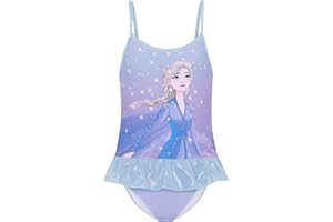 Disney Costume da Bagno Frozen, Costume da Ragazza con Volant Elsa in My Element