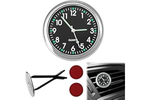 DONOONIS Orologio Auto Luminoso, Analogico e Digitale, Universale, con Clip per Presa d'Aria e Adesivo Bifacciale