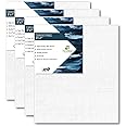 Homestrap Cotton Canvas Board Medium Grain 5 X 7 Inch - Pack of 4 - White