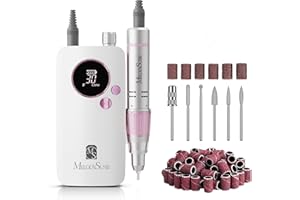 MelodySusie Electric Nail File 30000 RPM,SC320F Professional Rechargeable Nail Drill, Cordless E File Portable Efile for Acrylic Nails Gel Polishing Removing, Nail Kit for Manicure Salon Home