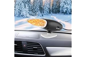 Riloer 12 V 150 W 2 en 1 calefactor para coche, auto encendedor de cigarrillos calentador ventilador de refrigeración descongelador desempañador, calefactor coche mechero