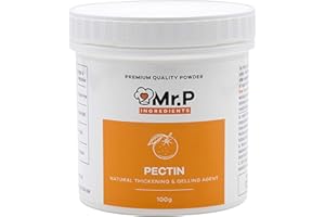 Mr.P Ingredients Pectine NH 100g en Pot, Epaississant Alimentaire Naturel et Stabilisant pour Compotes de Fruits, Confitures, Gelées et Chutneys, Vegan, Sans Gluten, Sans OGM
