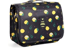 YOOSSO Kosmetyczna torba do przechowywania, wodoszczelna, podróżna kosmetyczka z haczykami, zapięcie na rzepy, dla kobiet i dziewcząt (granatowa), Rosa, kosmetyczka do mycia