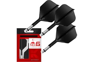 Target Darts K-Shift No.6 integrerade flygningar och axlar | K Shift No.6 flyg- och axelsystem, vit/klar/svart – K-Flex kort