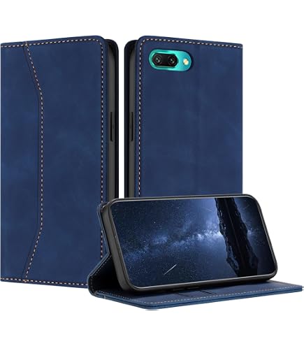 Étui Portefeuille Pour Huawei Honor View 10 - Tissu Oxford Et Cuir PU - Rabat Magnétique, Fentes Cartes, Support Intégré - 6