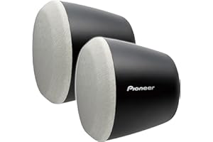 PIONEER TS-STX080 Satellitenlautsprecher für Wohnmobile & Camper (2er-Set), 78 mm, 100 W max., 20 W RMS, 4 Ohm, Flexible Montagearme inkl. Grills – für Autoradio & Mediacenter