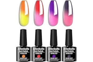 Allenbelle Vernis Semi Permanent Caméléon Vernis à Ongle Changement De Couleur Gel UV LED Nail Art Vernis Permanent Soak Off Manucure (008)