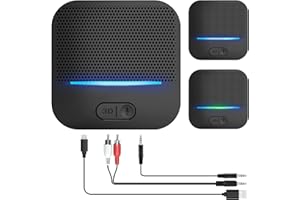 ELECTRIC GIANT Bluetooth 5.0 Receiver, High-Fidelity Wireless Audio Adapter, 20H Bluetooth 5.0 Low Latency with 3D Surround Volume Control Built-in Mic RCA AUX 3.5mm for Home Music Streaming Stereo System