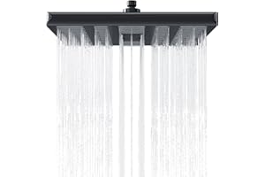 WELLGRO Deszczownica, wybór kolorów, tworzywo sztuczne ABS, kwadratowa głowica prysznicowa, kolor: czarny