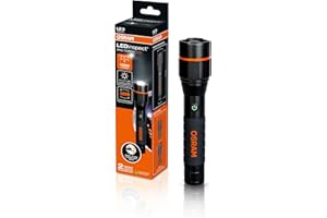 OSRAM LEDinspect PRO TORCH 1200, akumulatorowa latarka inspekcyjna LED, funkcja zoom, jasność 1200lm, 6000K, 5 trybów światła