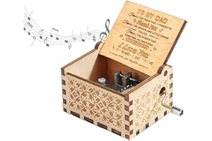 SYWAN You are My Sunshine Wood Music Boxes,Vintage Hand Crank Carved Musical Box for Birthday/Christmas/Valentine's Day Mother's Father's Day (to dad from Daughter)