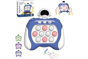 DONGTATA Quick Push Bubbles Game Console Push Bubble Pop Puzzle Game Sensory Fidget Toys Birthday Gifts for Kids 6 7 8 9 10-12 Year Old Boys Girls Teens Autism Party Ice Breaking Game (BLUE)