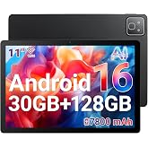 Android 16 Tablet, 30GB+128GB (Expandable to 1TB), 11 Inch Tablet with Bluetooth 5.3, WiFi 6, Dual Camera, 5 Core, 5MP + 8 MP