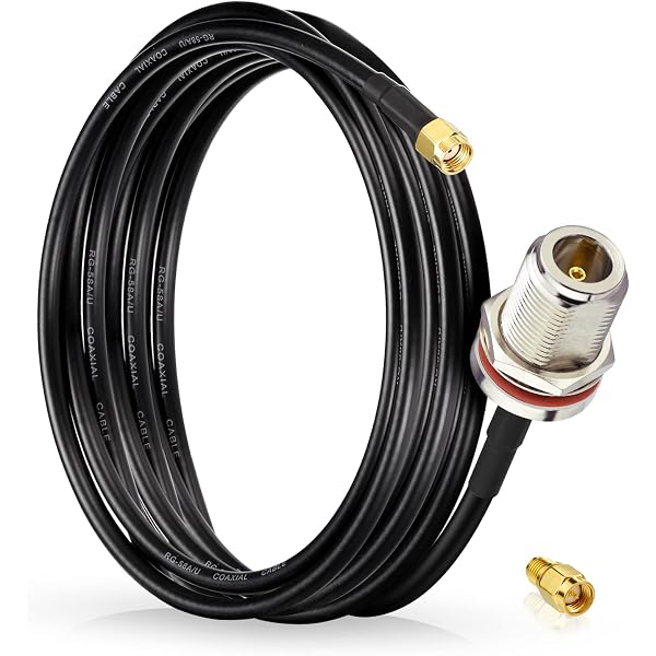 HangTon RP-SMA Auf N Koaxialkabel – 50 Cm, RG58/U, Für WLAN-Router & Antennen