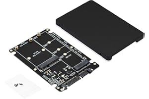 ADWITS Conversor M.2 SATA y mSATA a 2.5" SATA III 6Gbps SSD - Transparente para Todos los Sistemas Operativos - Negro