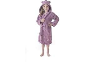 Dhestia Home Albornoz Niños y Niñas 100% Algodón Natural Capucha con Orejas