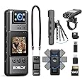BOBLOV A23 Mini Body Cameras, 64GB Body Cam with Rotate Lens, up to 9 Hours Battery Life, Bodycams with Bike Mount, Night Vision, 360° Clip, Lanyard for Walking, Cycling, and Outdoor Adventures