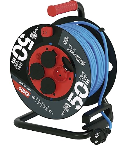 Enrouleur De Câble Extérieur BRENNENSTUHL Garant V2 IP44 - 40 M - 3 Prises De Contact De