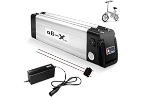 X-go 36V 10AH 10.4AH Batteria per Bicicletta Elettrica Li-Ion a Ioni di Litio per Motori da 250W 350W E-Bike Pedelec Bici con Caricatore (36V 10Ah 2pin max 370W)