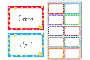 TOWNSTIX 200 Piezas - Pegatinas para Poner Nombre en Regalos, Etiquetas Adhesivas - 75 x 50mm, 10 Colores