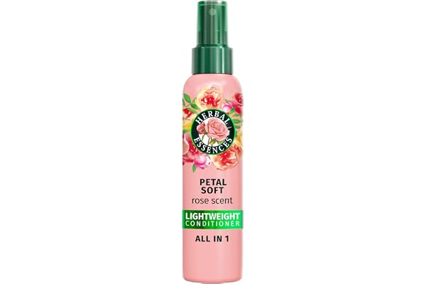 Herbal Essences Parfum Rose Douceur Spray Léger Tout-En-Un 145ml Démêle, Nourrit, Anti frisottis, Répare, Protège de la Chaleur, Donne de l’Éclat douceur et réparation