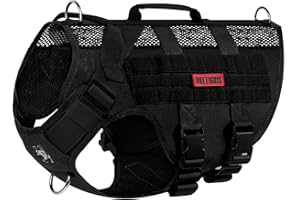 OneTigris Harnais de sécurité réglable pour chiens de grande et moyenne taille, En maille Aire, Ultra respirant, Avec 2 poignées, Gilet pour chien