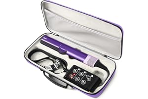 LIUIIVIRI Hartschalen-Reisetasche für Dyson Airstraight HT01 Haarglätter und Netzteil Wasserdichte, stoßfeste tragbare Aufbewahrungstasche (Violett)